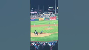 Bryce Harper singles on a sharp line drive to right fielder Alexander Canario.