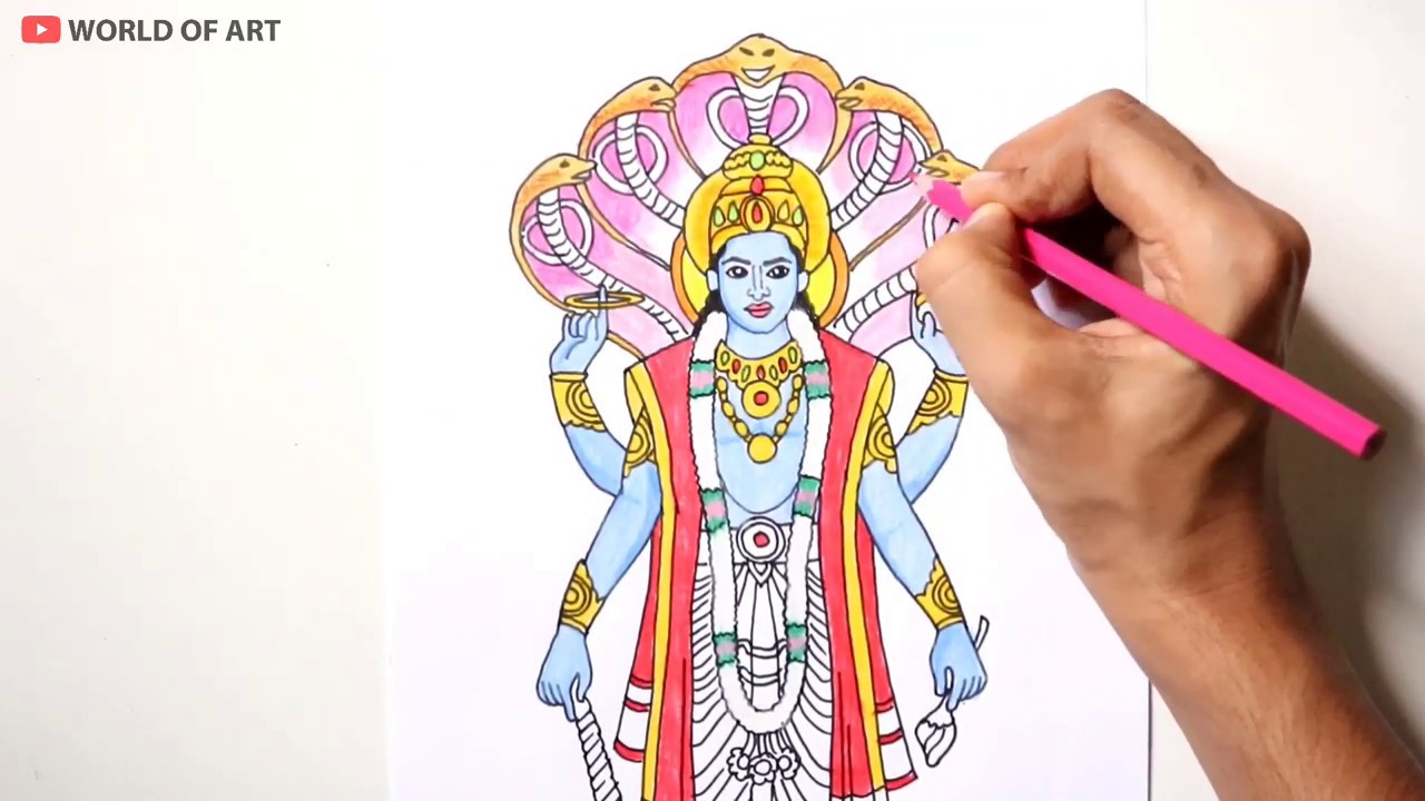 Featured image of post Lord Vishnu Drawing Step By Step We also cover how to draw female hair and eyebrows