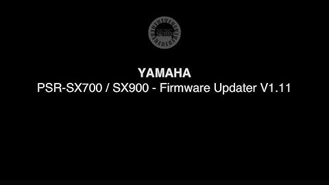 Firmware Updater v1.11 YAMAHA PSR-Sx700 / SX900