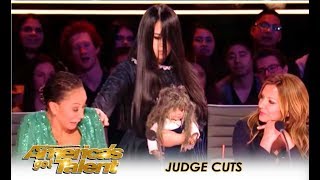 The Sacred Riana: Mel B ESCAPES Creepy Girl Magician After HORROR Act! | America's Got Talent 2018