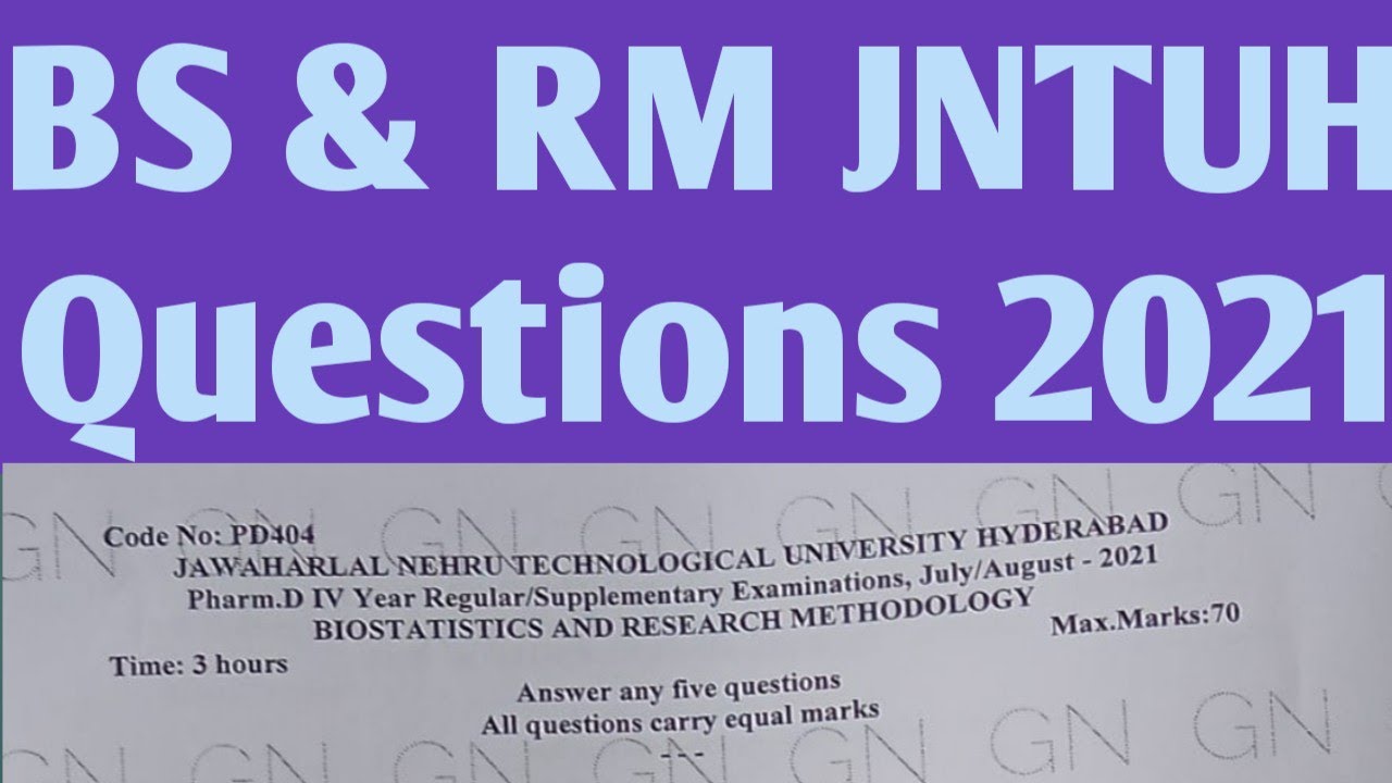 question paper of biostatistics and research methodology