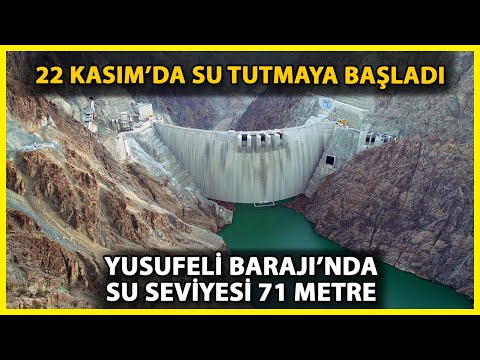 Yusufeli Barajı'nda Su Seviyesi 71 Metreyi Aştı