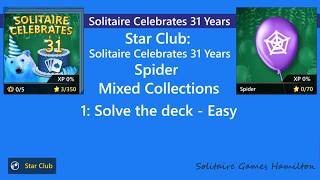 Star Club | Solitaire Celebrates 31 Years | Spider #1: Easy - Solve the deck screenshot 2