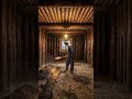 I built a hidden ancient study beneath a heated kang bed #underground... #Shorts