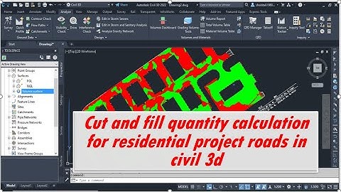 Cut and Fill volume calculations for residential projects raods in civil 3d