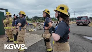 Young women learn emergency response skills at Tualatin Valley Fire & Rescue Camp
