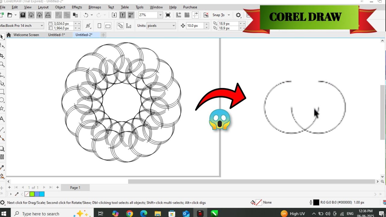 Beautiful and amazing designs on Corel draw 😱 easy Corel draw designs ...