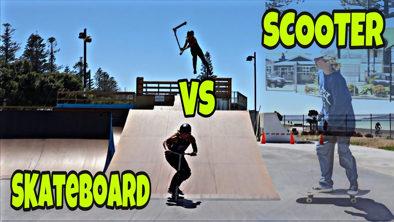 SKATEBOARD VS SCOOTER!! YouTube