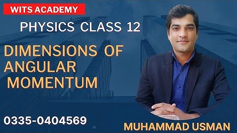dimensions of angular momentum