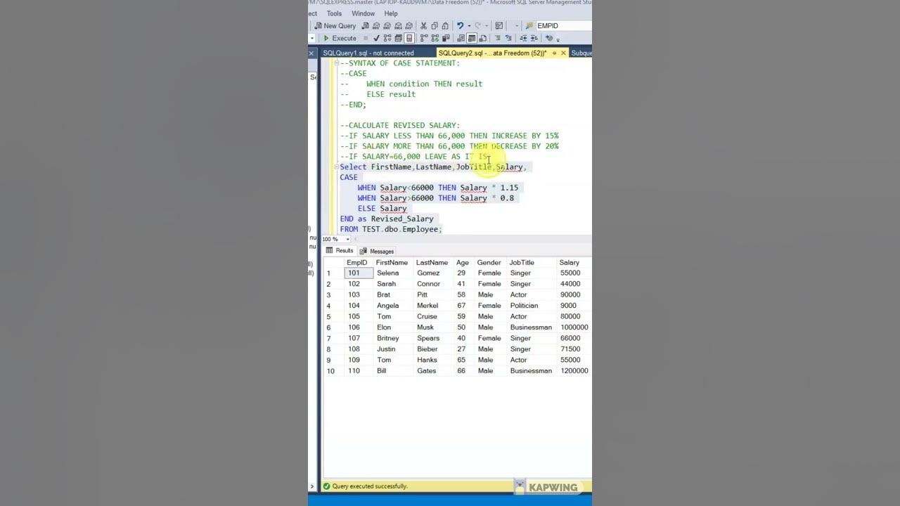 SQL: CASE Statement (WHEN - THEN - ELSE)