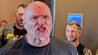 WILD! BIG JOHN FURY LEFT BLEEDING after Tyson Fury & Oleksandr Usyk team ALTERCATION