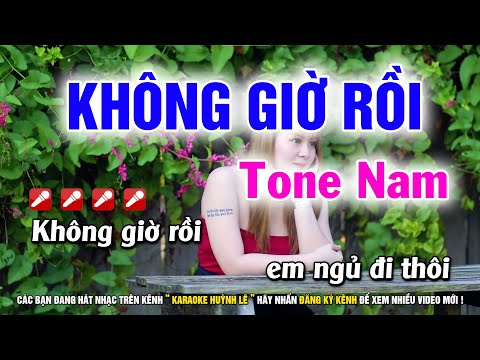 Karaoke Không Giờ Rồi - Tone Nam Em | Nhạc Sống Beat Hay Dễ Hát