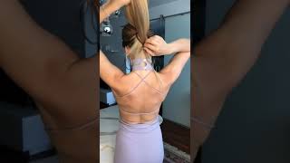 Easy ponytail hairstyle #foryou #hairstyle #makeup #new #shorts #tutorial #beauty #share Resimi