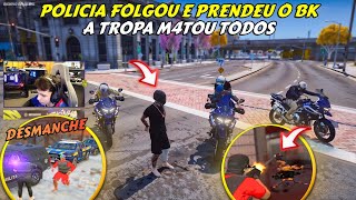 POLICIA PRENDEU O BK DO NADA | A TROPA DEU WIPE NA PM E DESMANCHOU OS CARROS - BKINHO RP CLIP'S