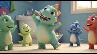Dino Tooth Brushing Race 🦖🪥 | Best Version Nursery Rhymes, Kids Songs & Healthy Habits Competition