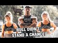 INSANE VOLUME Shoulder Workout With K.K. Fit Twins | Bull Riding In Texas