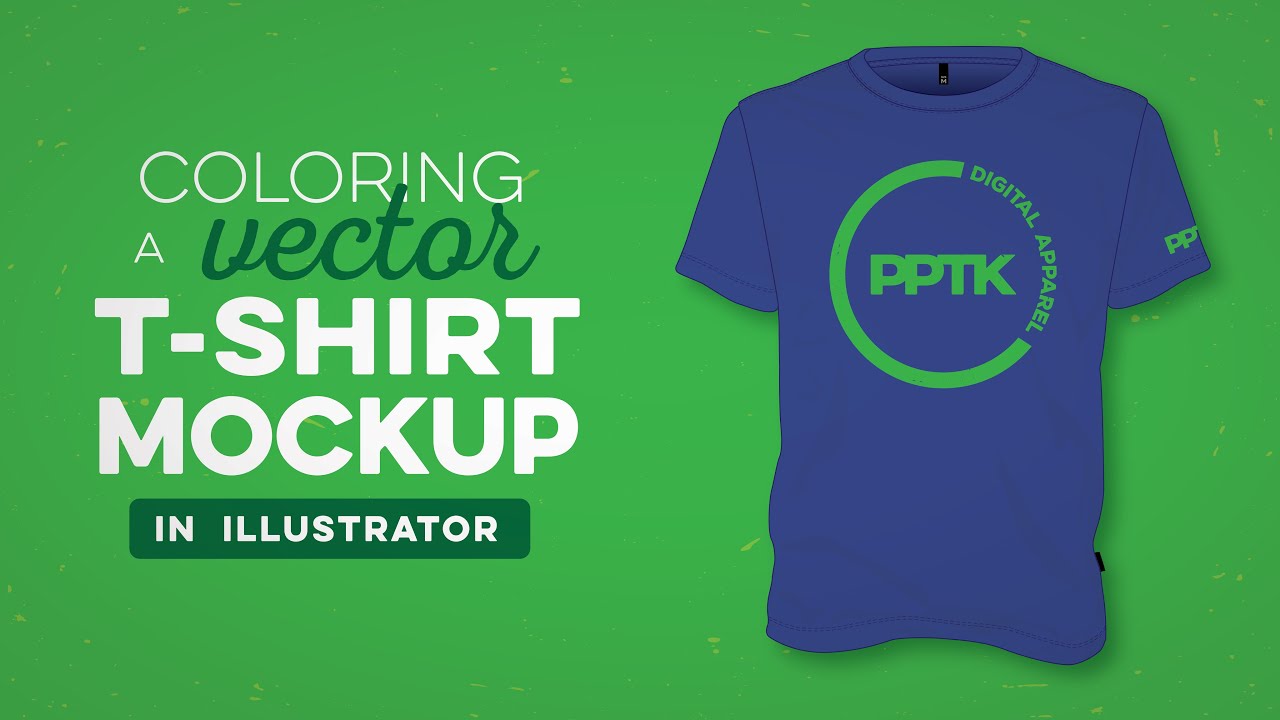 Coloring a vector t shirt mockup in illustrator - YouTube