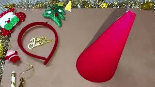 CHRISTMAS CRAFTS (Santa Mask  , Santa cap  &amp; Xmas Tree 🌲)
