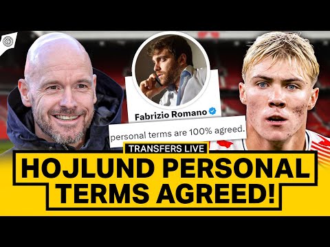 Romano: Hojlund Personal Terms &#39;100% Agreed&#39;! Jonny Evans Returns! | Transfers LIVE