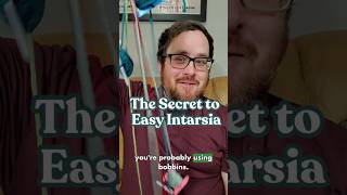 easy intarsia knitting (no bobbins, no tangles) #knitting #intarsia #fiberart #knit #yarn