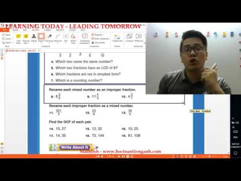 Học Toán tiếng Anh online lớp 5 - Fractions