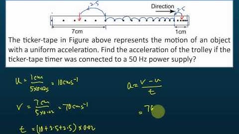 Finding Acceleration from Ticker Tape (Example) - Part 1 | Force and Motion