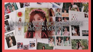 Unboxing IZ*ONE DICON Vol 8 'Look at your IZ' (HYEWON VER.)