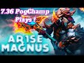 Dota 2 magnus moments by ar1se 736  orchid build  old rp and new rp slick plays 