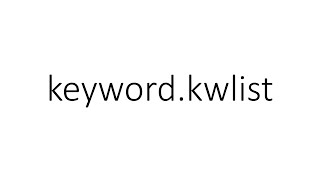 keyword list in Python