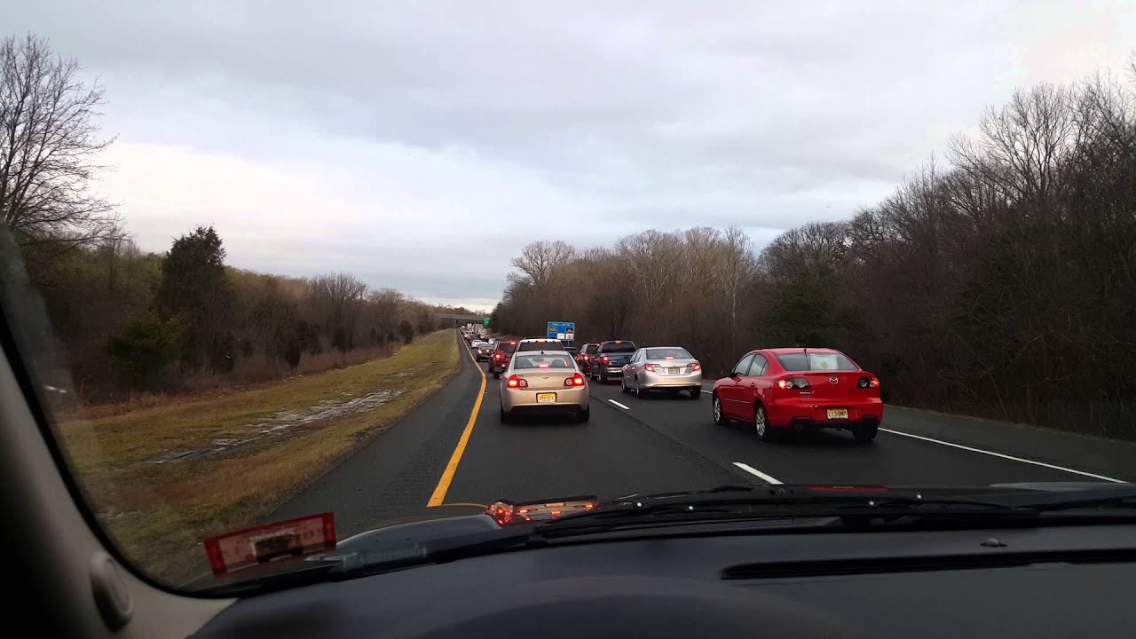New Jersey Hwy 55 North Major Traffic Problems YouTube
