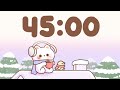 45 Minute Timer with Lofi 🐱 Cute Cat Study Timer Vibes