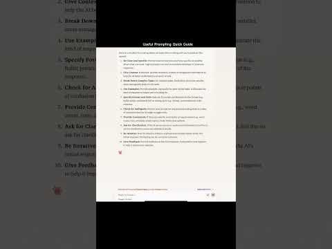 LLM Gen AI useful Prompting Quick Guide!