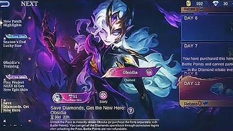 NEW HERO OBSIDIA MARKSMAN WORTH 32,000 BP LIMITED TIME @MobileLegends5v5MOBA 