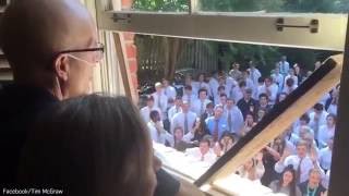 400 Students Sing To Teacher Battling Cancer