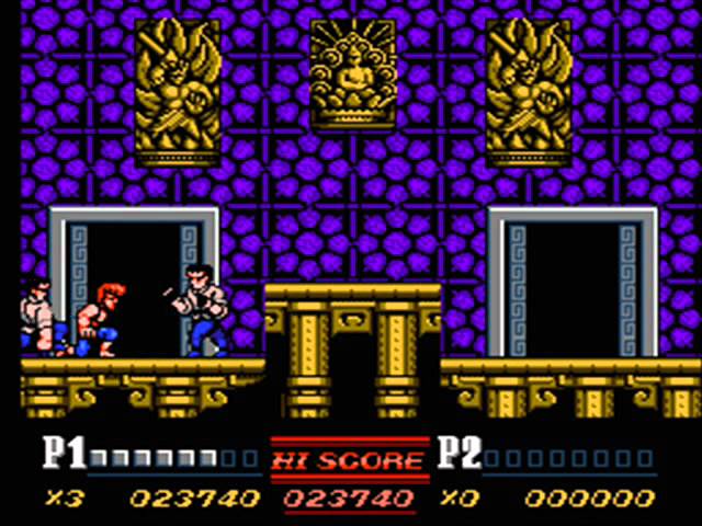 Double Dragon - Mission 4 Nintendo NES Background Only Map