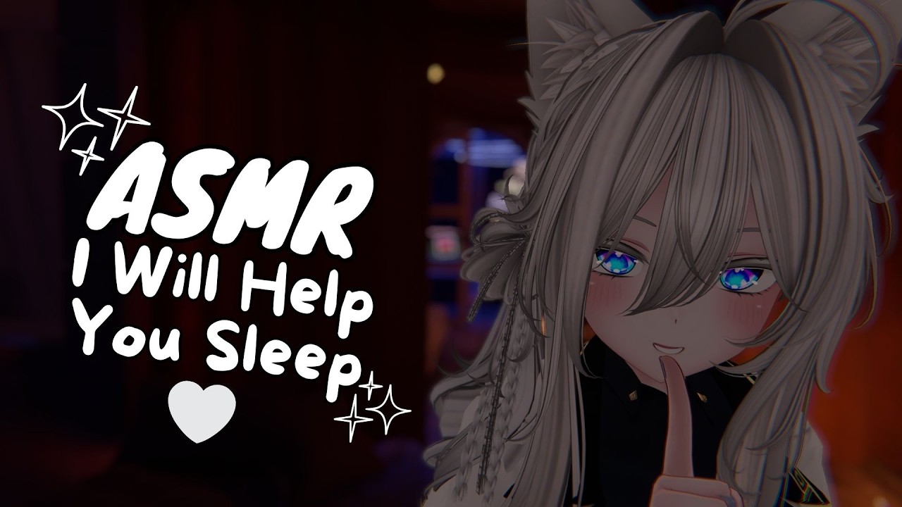 ASMR Wolfgirl Helps You Sleep 🤍 [Kisses, Sniff, Heartbeats]