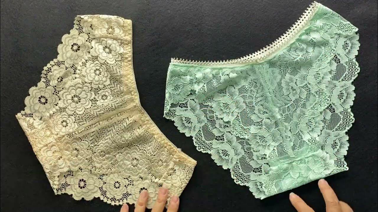 ⭐️Instructions for sewing underwear from the lace fabric high 20cm (8 ...