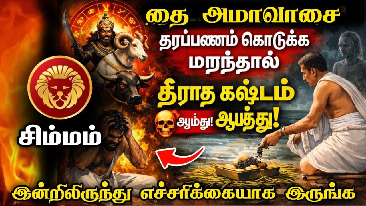 சிம்மம் தை அமாவாசையில் தர்ப்பணம் கொடுக்க மறந்தால் தீராத கஷ்டம்வரும் எச்சரிக்கை பித்ருதோஷம் நீங்க!