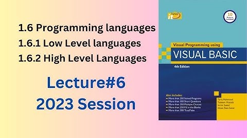 Programming Languages | Low level and High level languages Cahpter 1 Visual Basic Programming \Bsc