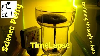 Science Putty draining through a hole Time Lapse