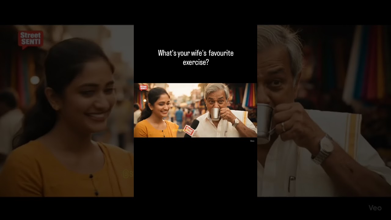 My wife's fav exercise | AI Videos | AI Reporter| Google VEO 3 | Street Senti