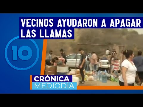 Quinto día de incendios en Córdoba: vecinos combaten el fuego en Carlos Paz