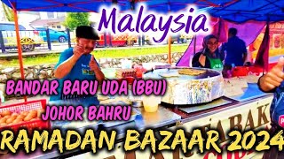 Exploring the 2024 Ramadan Bazaar in Bandar Baru Uda (BBU) | Johor Bahru Culinary Adventure in 4K.