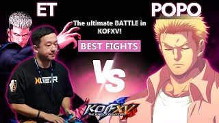 KOF XV 👽 ET (Yamasaki, Benimaru, Goenitz) vs POPO (Kyo, Benimaru, Ryo) - Best Fights KOFXV