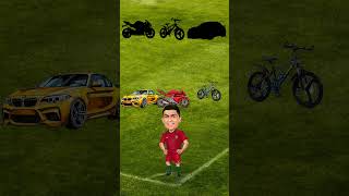 Bike, Bicycle, and Car Shadow Funny Debate | Ronaldo vs Messi vs MrBeast