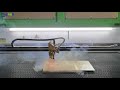 10mm Basswood Cutting of HL 1060G 100W RECI W4 CO2 Laser Cutting Engraving Machine