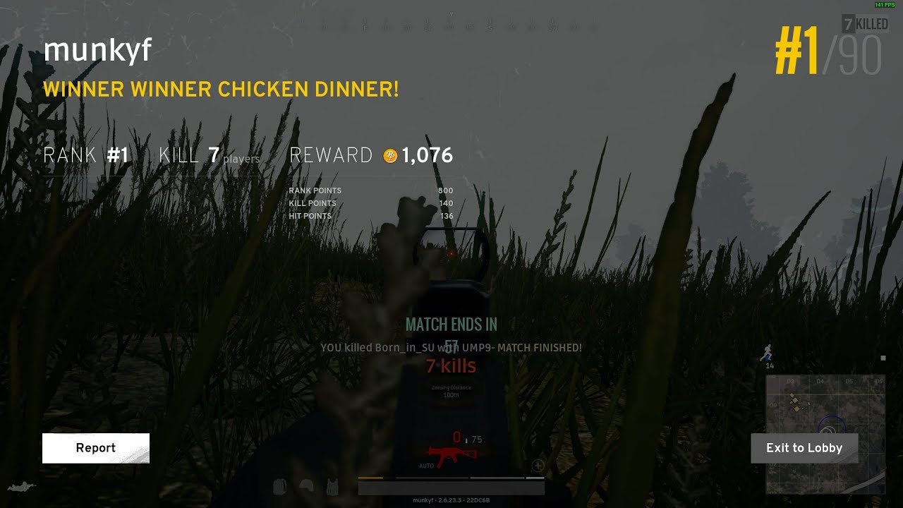 PUBG - Foggy  solo chicken dinner - 7 kills