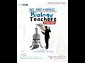 Biology Teacher Job 2026 | Teaching Vacancy in School