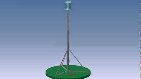 VERTICAL AXIS WIND TURBINE ( VAWT ) ROTOR AND STATOR MODEL D.S.004 3D ANIMATION