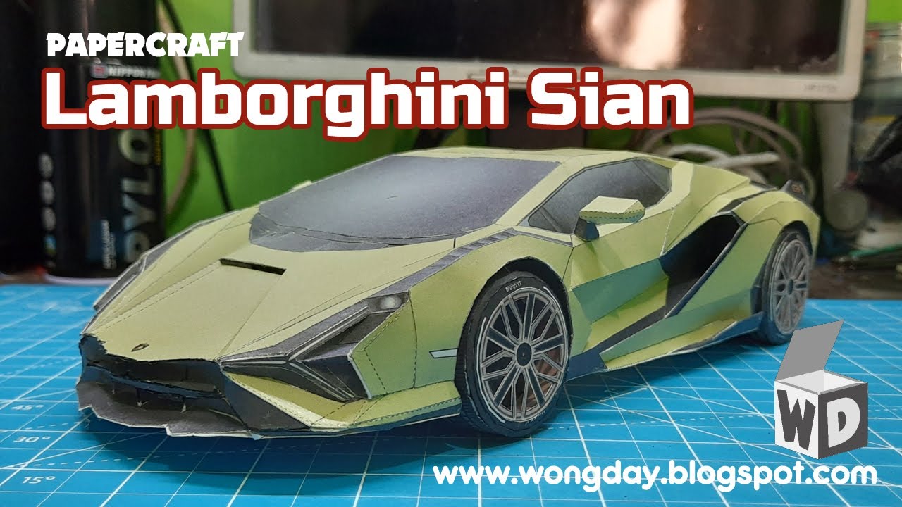 Papercraft Lamborghini Sian - YouTube